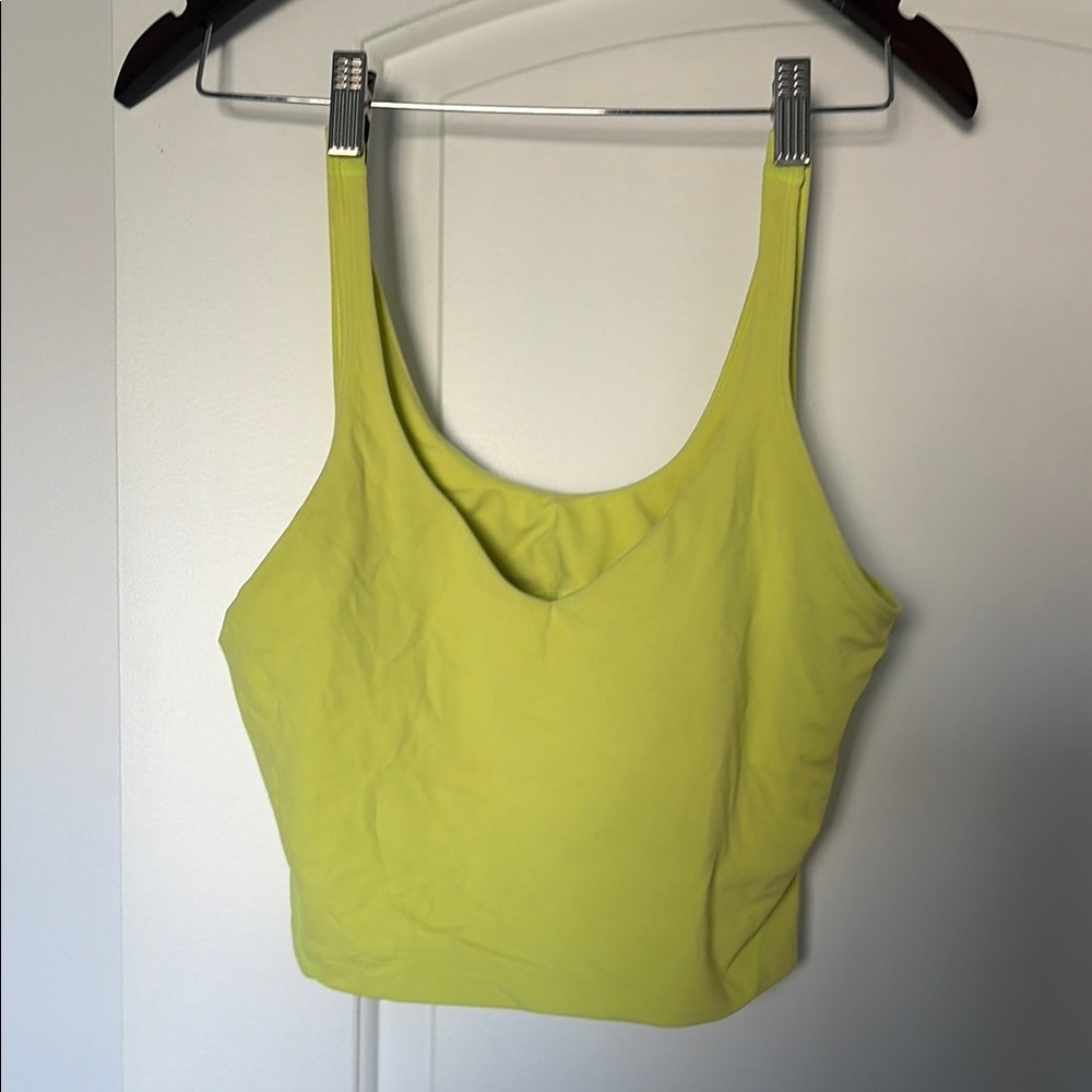 Women's Lime Green Scoop Neck Tank Top